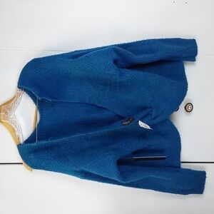 Almost Famous Womens TEAL Blue Open Slouchy Sweater Mod Sz.2X
